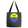 bearded smiley face Tote Bags