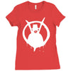 new v for vendetta logo Ladies Fitted T-Shirt
