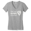 dogs leave paw prints on your heart Women's V-Neck T-Shirt