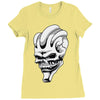 alien skull Ladies Fitted T-Shirt