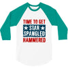 star spangled hammered 3/4 Sleeve Shirt