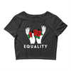 equality white Crop Top