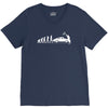 evolution of man' chequered flag classic 912 V-Neck Tee