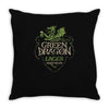 green dragon lager Throw Pillow