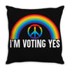 I Am Voting Yes Throw Pillow