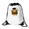 pass the nutrition test Drawstring Bags