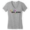 crazy for walking Women's V-Neck T-Shirt