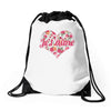 Jet'aime Flower Heart Drawstring Bags