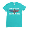 stand for the flag kneel for the cross Ladies Fitted T-Shirt