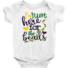i'm just here for the beads Baby Bodysuit