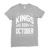 kings are born in october Ladies Fitted T-Shirt
