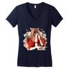 red Women's V-Neck T-Shirt