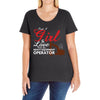 Just A Girl In Love With Her Heavy Equipment Operator Ladies Curvy T-Shirt