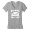 my other ride is a time machine Women's V-Neck T-Shirt