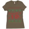 team 10 ugly christmas Ladies Fitted T-Shirt