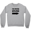 im with stupid t shirt t shirt funny t shirt cool tshirt funny shirt t Crewneck Sweatshirt