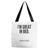 great in bed Tote Bags