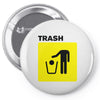 trash Pin-back button