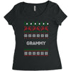 ugly christmas grammy Women's Triblend Scoop T-shirt