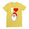 i love santa noel Ladies Fitted T-Shirt