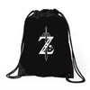 the legend of zelda - breath of the wild white logo Drawstring Bags