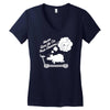 never give up on dreams ladies fitted Women's V-Neck T-Shirt