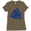 valknutr knoten der gefallenen odin nordisch symbol aspekte wotan Ladies Fitted T-Shirt