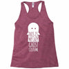 this is my lazy ghost costume Racerback Tank