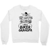 You Cant Scare Me I am Biker Grandpa Crewneck Sweatshirt