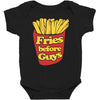 fries before guys Baby Bodysuit
