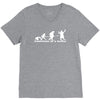 evolution of a selfie , funny mens cotton V-Neck Tee