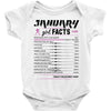 January Girl Facts Aquarius Baby Onesie