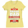 proud dad son Ladies Fitted T-Shirt
