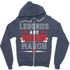 Legends Are Born In March Zipper Hoodie