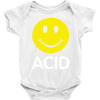 acid house smiley face 90's rave club hardcore party Baby Onesie