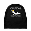 caution men at work Baby Beanies