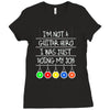 im not a guitar hero i was just doing my job Ladies Fitted T-Shirt