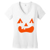 fun face pumpkin Women's V-Neck T-Shirt