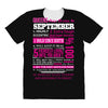 quens are born in september All Over Women's T-shirt