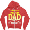 proud dad nurse Zipper Hoodie