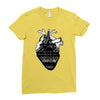 eiffel heart Ladies Fitted T-Shirt