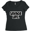 savege life Women's Triblend Scoop T-shirt