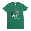 buffering  funny retro loading computer console fashion party Ladies Fitted T-Shirt
