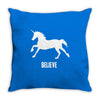unicorn believe Throw Pillow