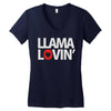 llama lovin' lover Women's V-Neck T-Shirt