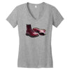 red doc marten skinhead boots, ideal birthday present or gift Women's V-Neck T-Shirt