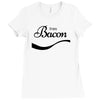 enjoy bacon tshirt funny humor pork tee coke food rude offensive meat Ladies Fitted T-Shirt