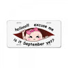 September Peeking Out Asian Baby Girl License Plate