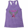 my hero is now my angel breast cancer awareness Racerback Tank