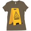 caution bananas Ladies Fitted T-Shirt